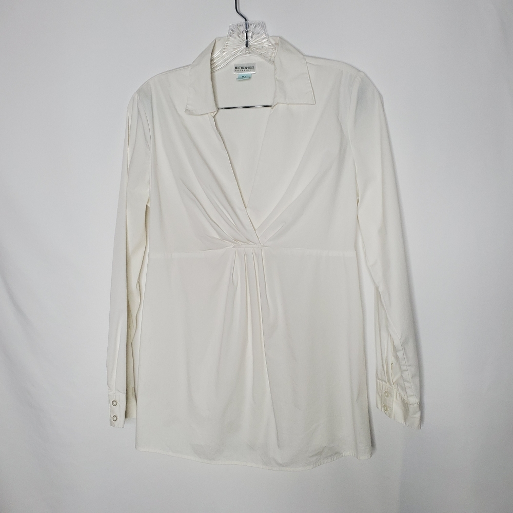 MOTHERHOOD MATERNITY White Career Blouse